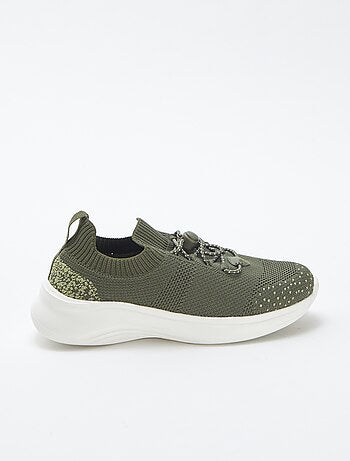 Baskets de running avec lacets élastiques