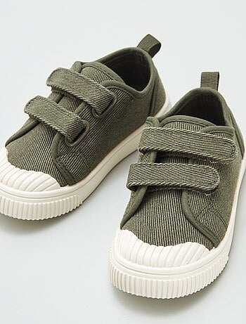 Baskets en toile à scratchs