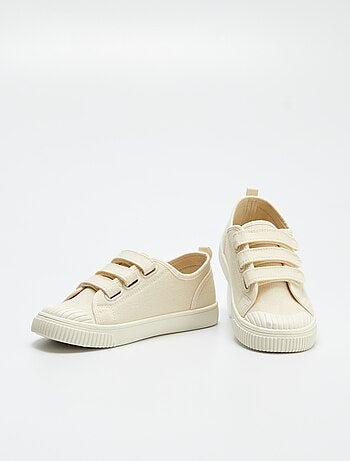 Baskets en toile côtelée