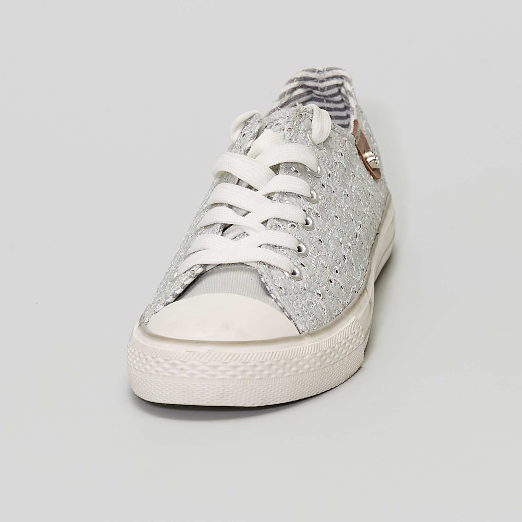 basket en toile noire femme