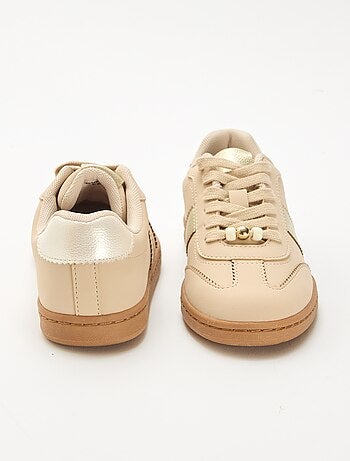 Baskets mode avec empiècements imprimés léopard