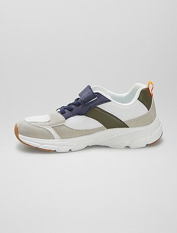 Baskets running avec scratchs et lacets élastiqués