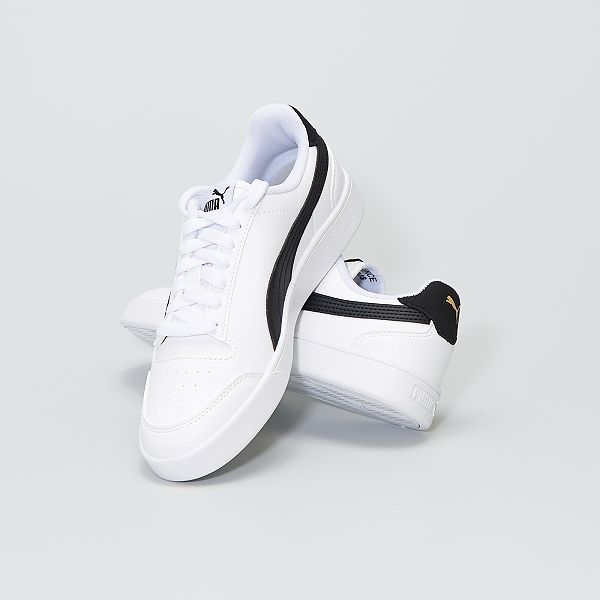 puma blanc basket