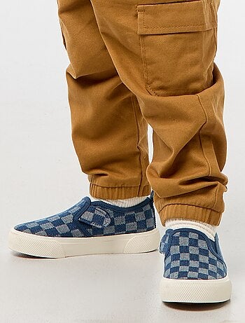 Baskets slip-on à carreaux