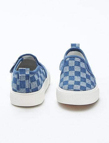 Baskets slip-on à carreaux