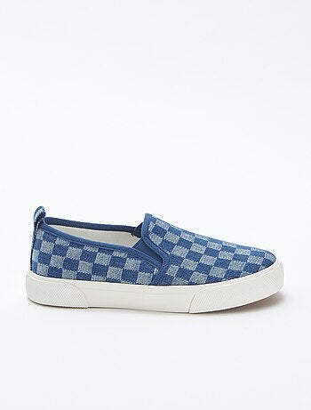 Baskets slip-on à carreaux