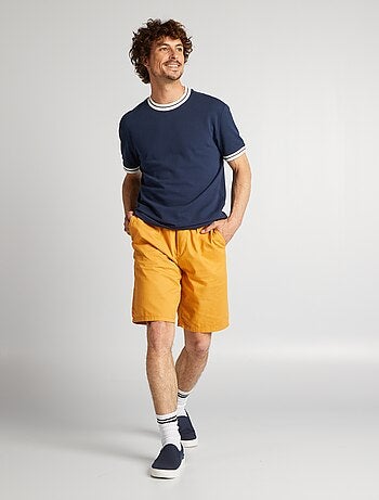 Bermuda chino avec taille élastiquée