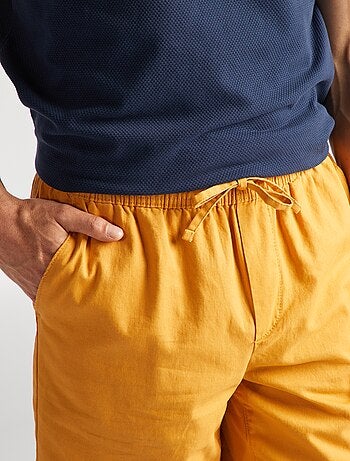 Bermuda chino avec taille élastiquée