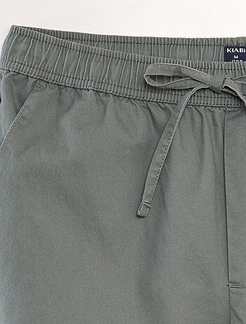 Bermuda chino avec taille élastiquée