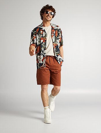 Bermuda chino avec taille élastiquée
