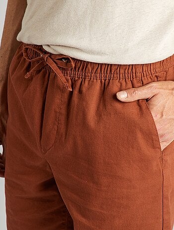 Bermuda chino avec taille élastiquée