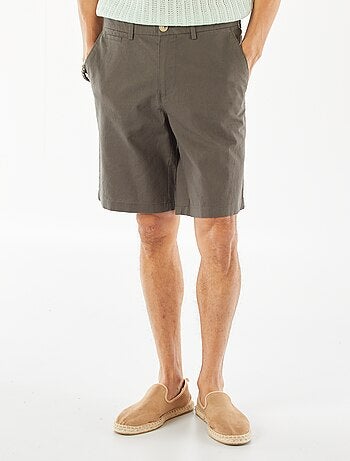 Bermuda chino en lin mélangé