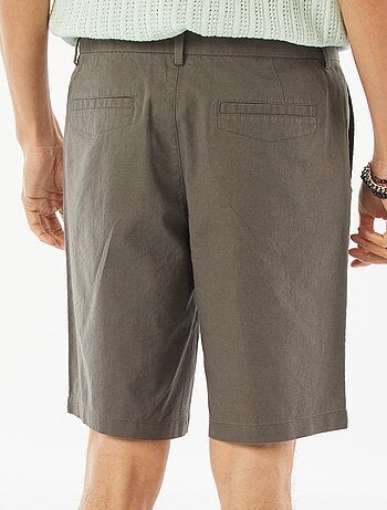 Bermuda chino en lin mélangé