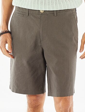 Bermuda chino en lin mélangé