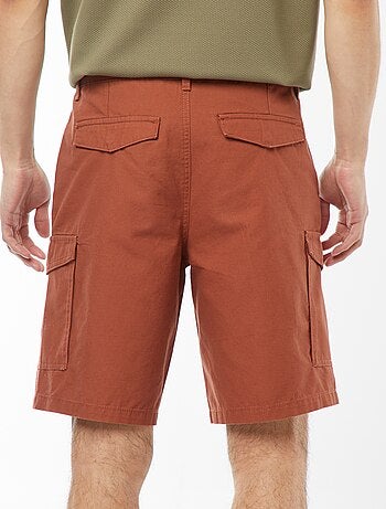 Bermuda chino en twill uni multipoches