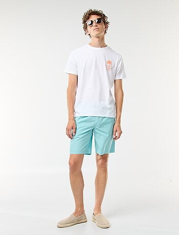 Bermuda chino uni avec cordons de serrage