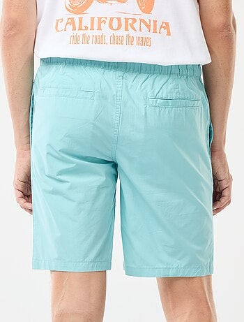 Bermuda chino uni avec cordons de serrage