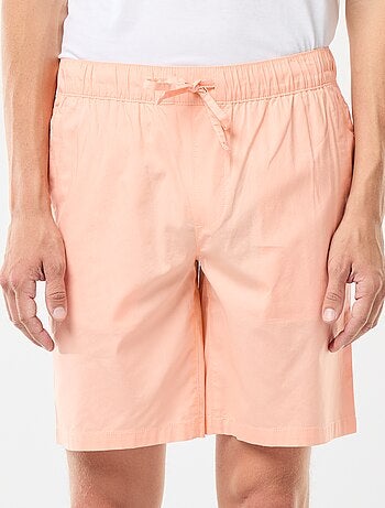 Bermuda chino uni avec cordons de serrage