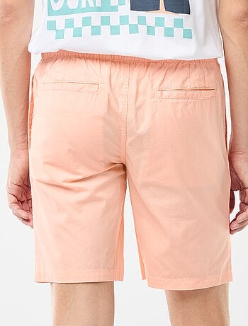 Bermuda chino uni avec cordons de serrage