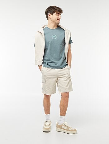 Bermuda droit poches à rabats