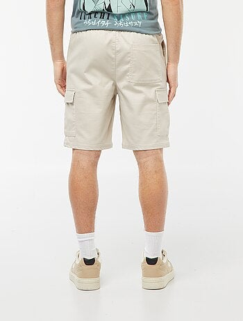 Bermuda droit poches à rabats