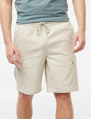 Bermuda droit poches à rabats