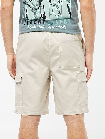 Bermuda droit poches à rabats