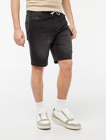Bermuda en denim multi-poches