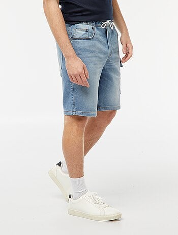 Bermuda en denim multi-poches