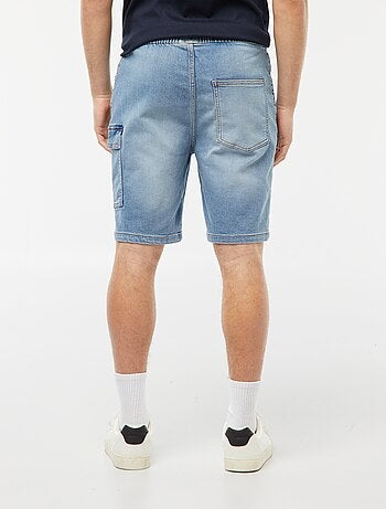 Bermuda en denim multi-poches