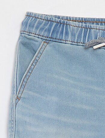 Bermuda en jean avec taille élastiquée