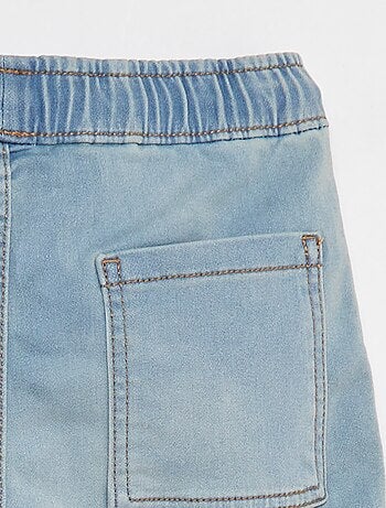 Bermuda en jean avec taille élastiquée