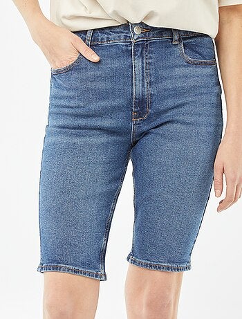 Bermuda en jean taille haute