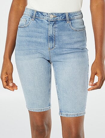 Bermuda en jean taille haute