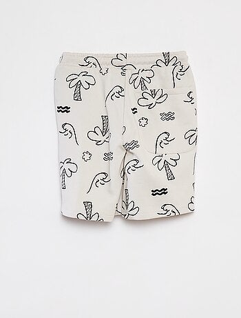 Bermuda en molleton léger à motif