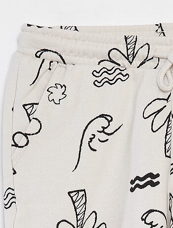 Bermuda en molleton léger à motif