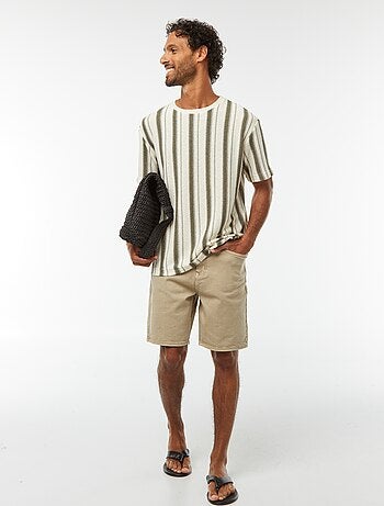 Bermuda en twill à 5 poches