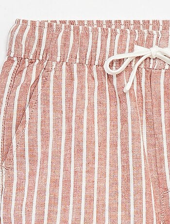 Bermuda léger et rayé