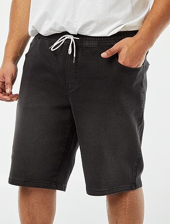 Bermuda slim en denim stretch