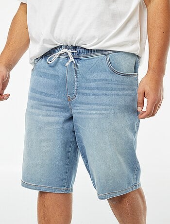 Bermuda slim en denim stretch