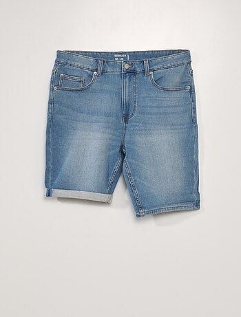 Bermuda slim en jean à 5 poches