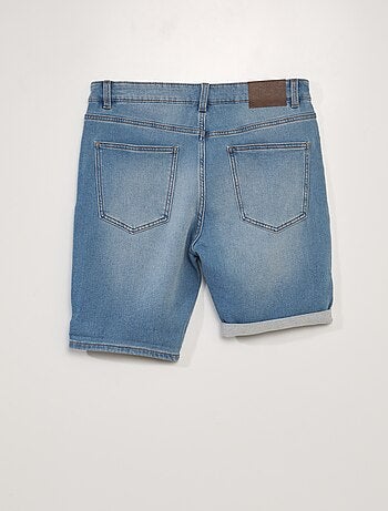 Bermuda slim en jean à 5 poches