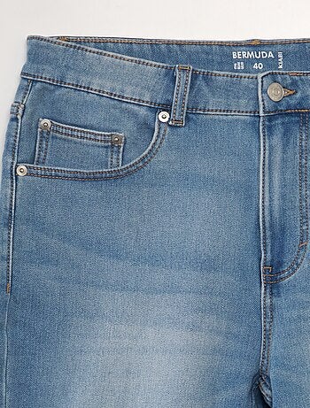 Bermuda slim en jean à 5 poches