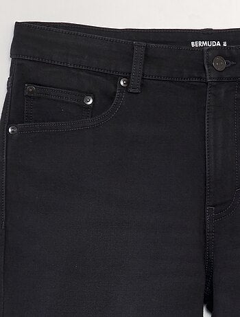 Bermuda slim en jean à 5 poches