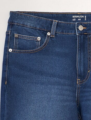 Bermuda slim en jean à 5 poches