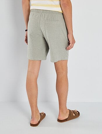 Bermuda uni à taille élastiquée