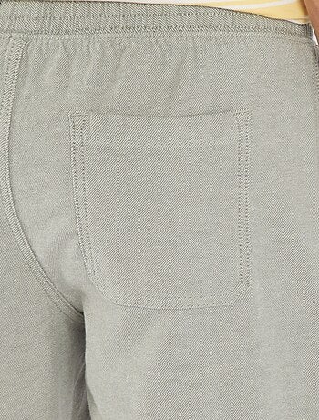 Bermuda uni à taille élastiquée
