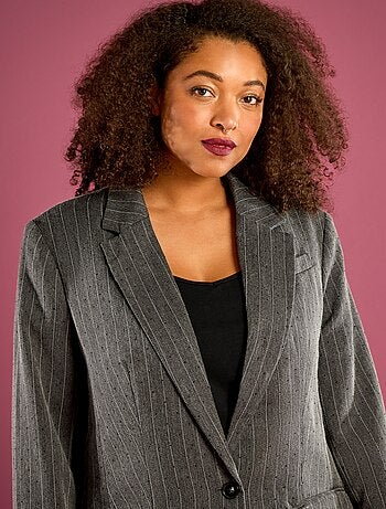 Blazer rayé avec strass intégrés