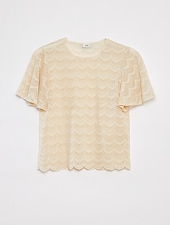 Blouse à manches courtes en dentelle 'JDY'