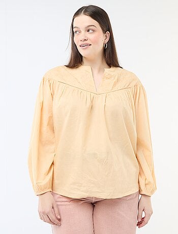 Blouse à manches longues avec broderies